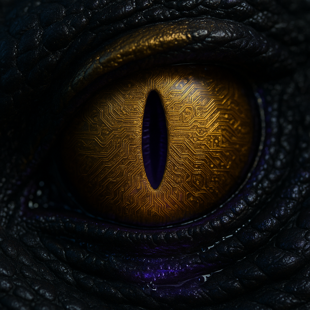 The Watcher — creature eye detail for horror encounter