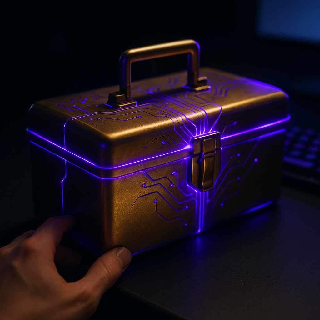 Prop UV example — hard surface modeling UV layout