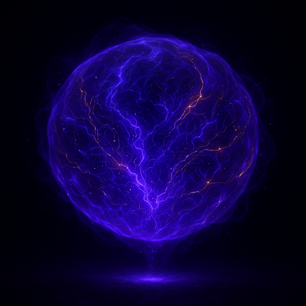 Plasmid energy VFX — violet plasma field effect