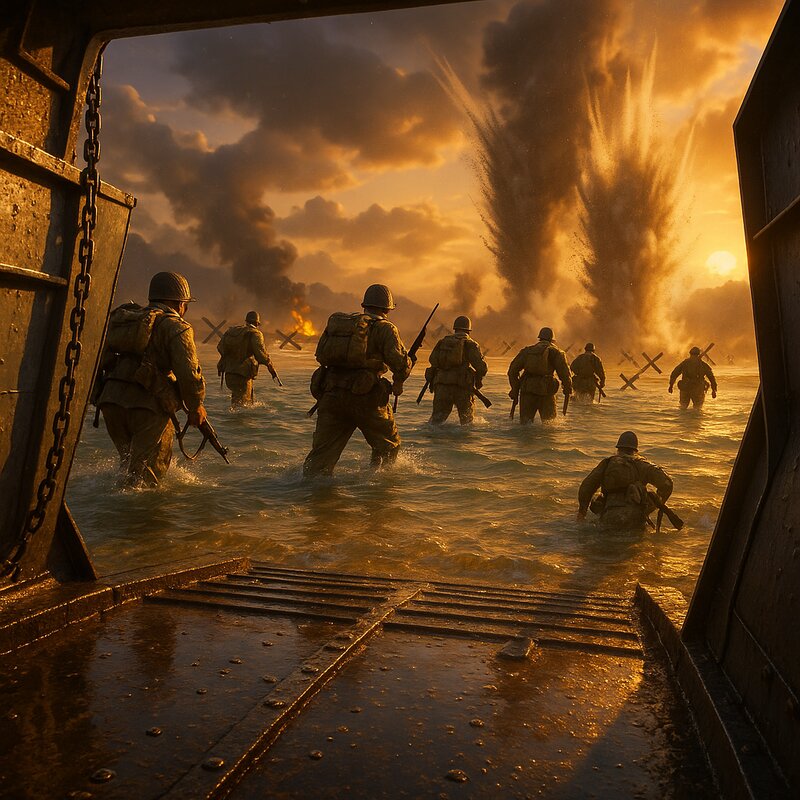 Normandy Beach — WWII FPS concept art